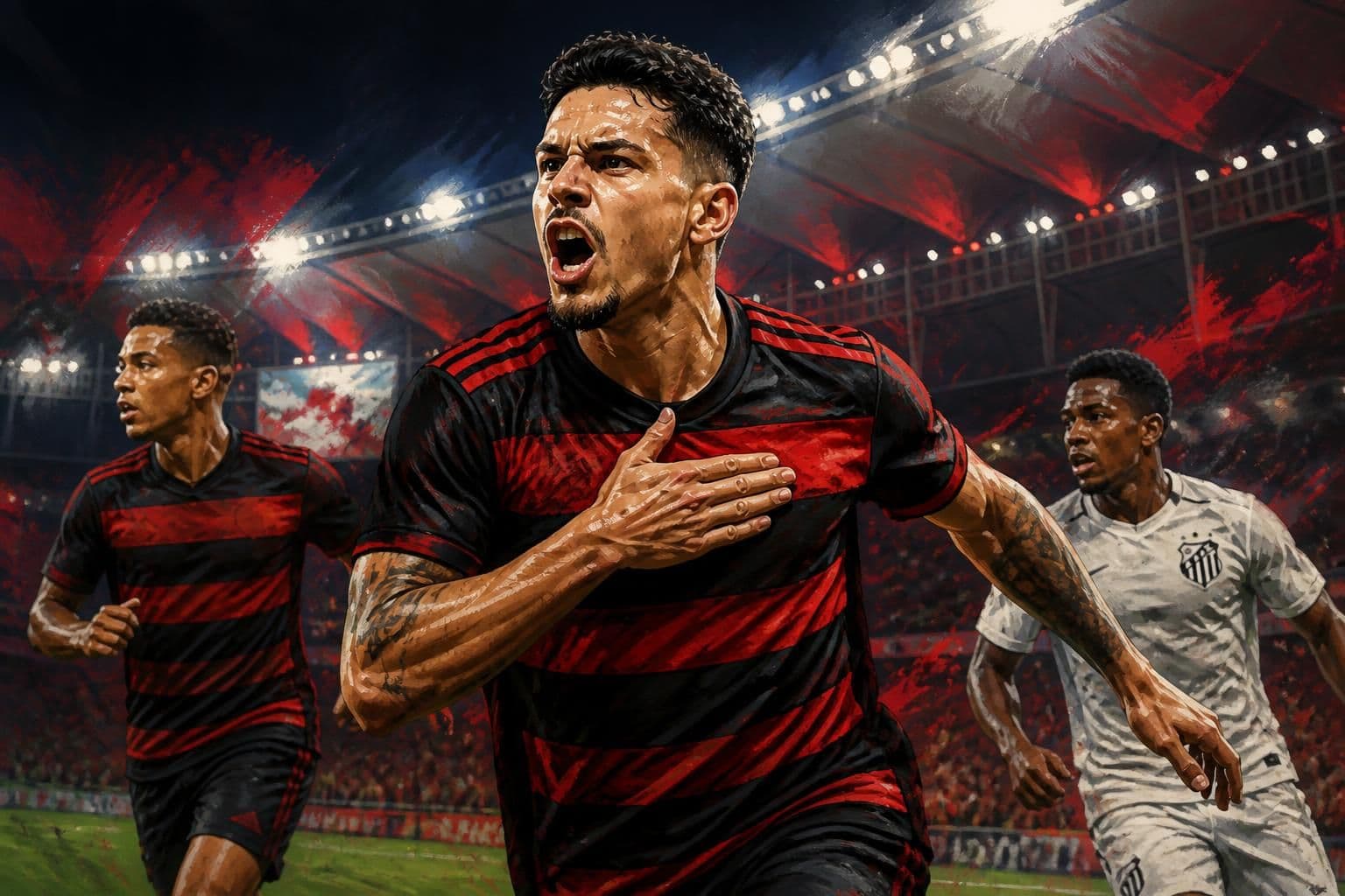 Flamengo tem Pedro e Samuel Lino contra o Santos