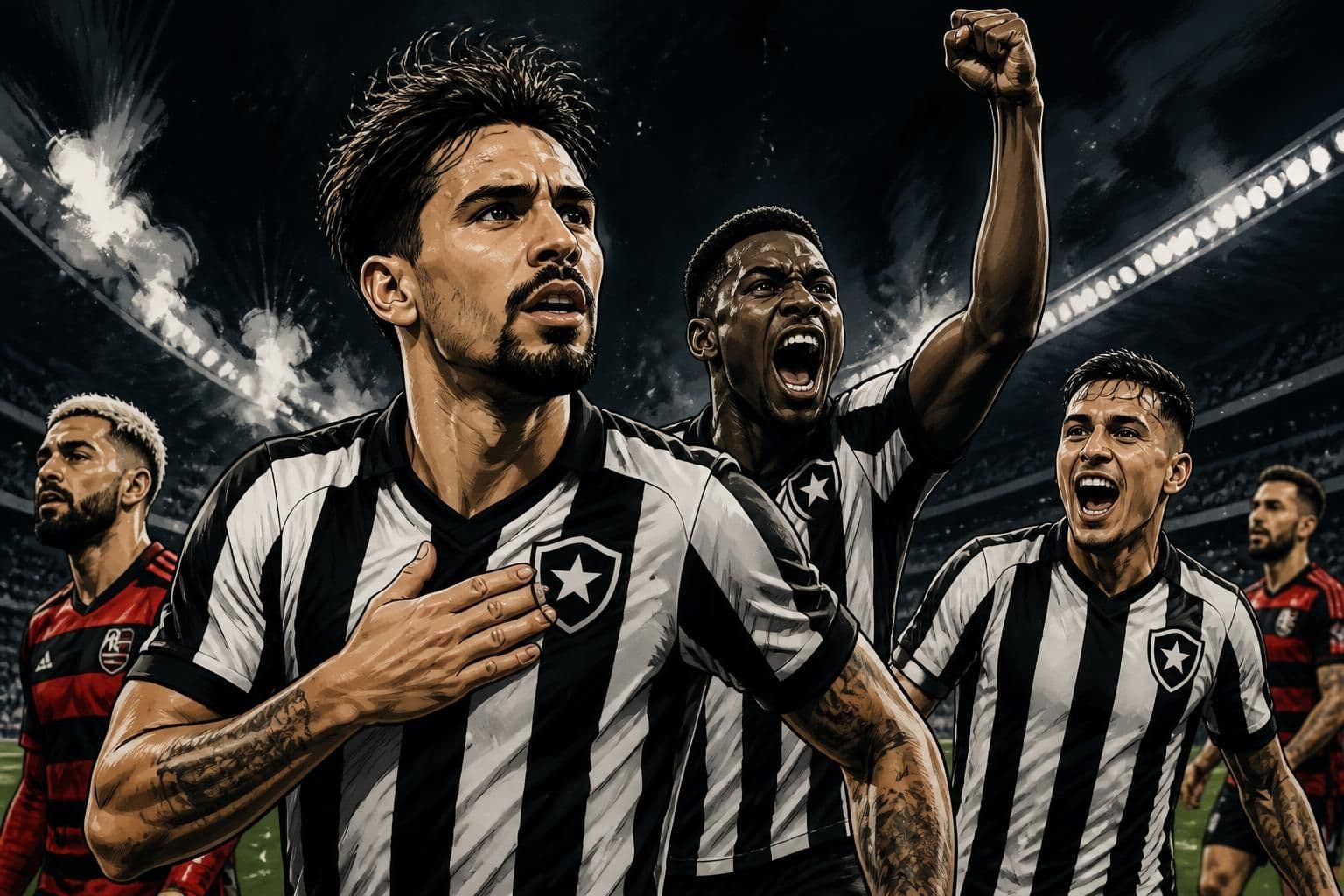 Botafogo enfrenta Flamengo com pressão e jejum histórico