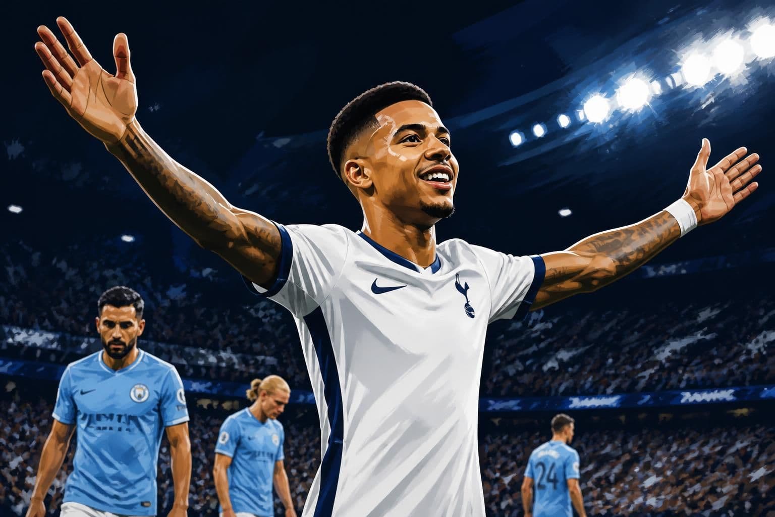 Savinho brilha no Tottenham com gol e assistência na estreia