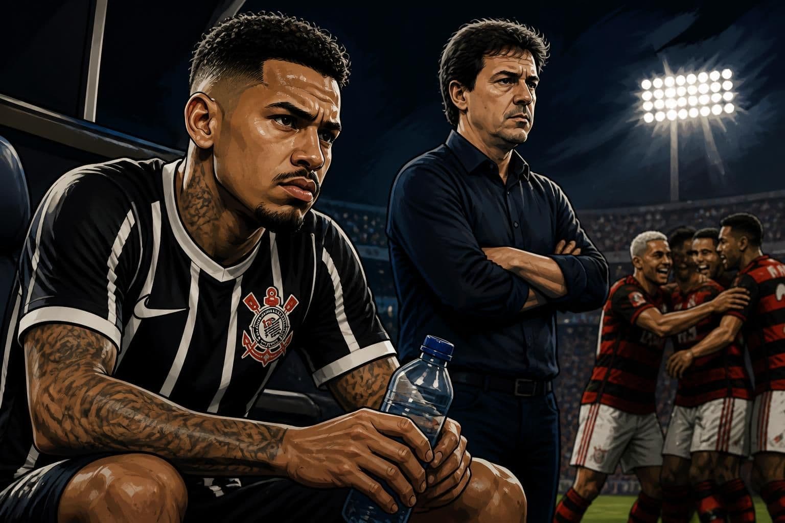 Allan será desfalque do Corinthians contra o Flamengo no Maracanã