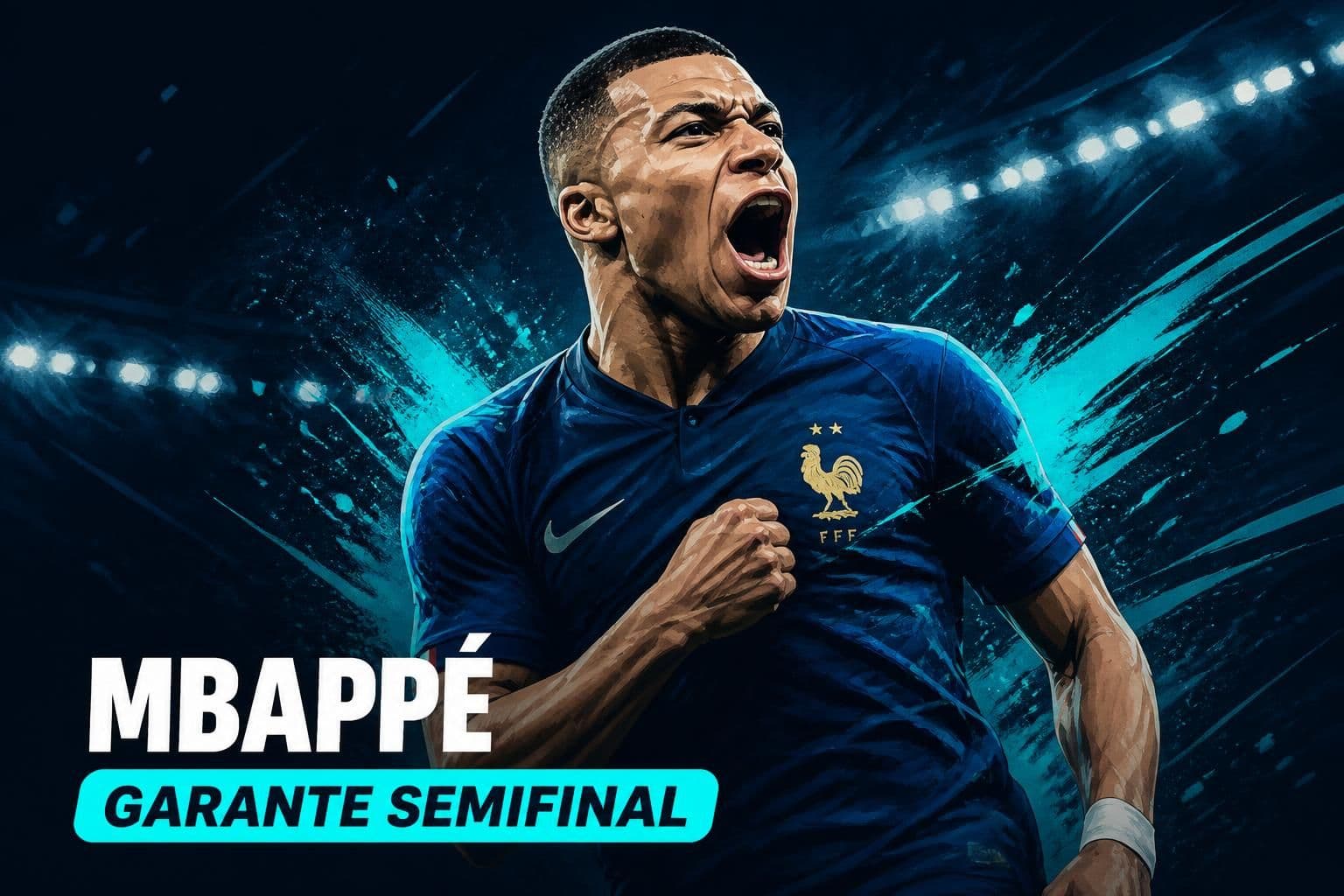 Mbappé guia França à semifinal da Copa do Mundo