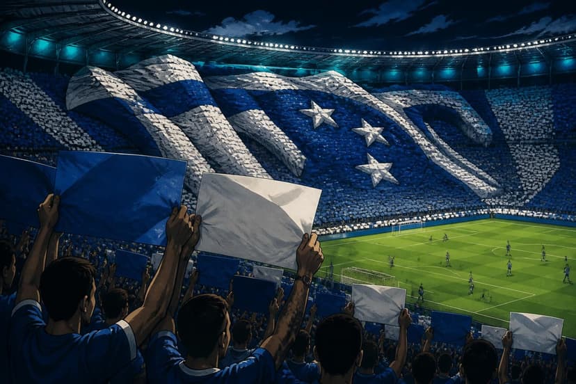 Cruzeiro prepara mosaico 3D para clássico contra Atlético-MG
