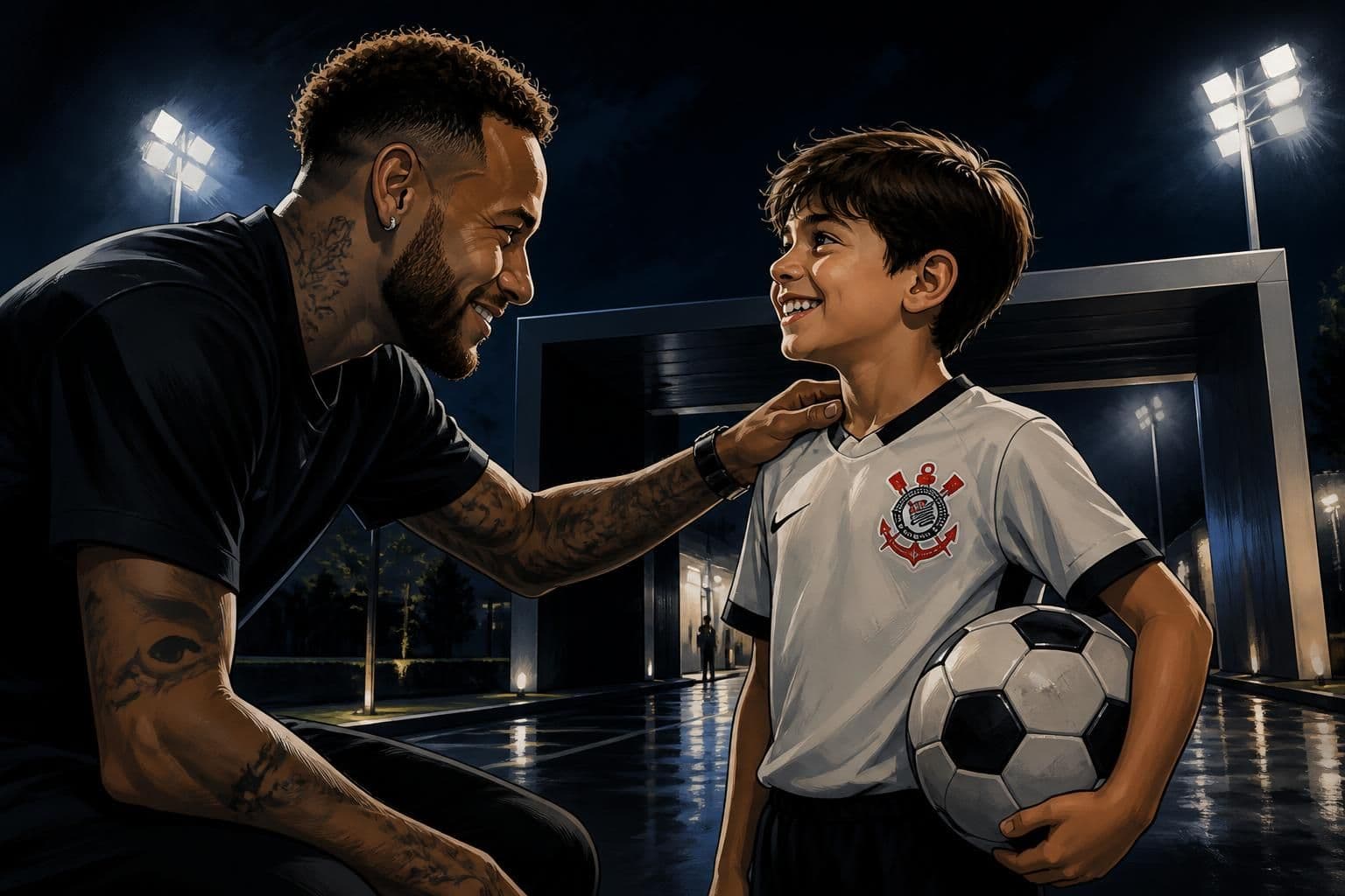 Pedro visita Corinthians após hostilização por camisa de Neymar