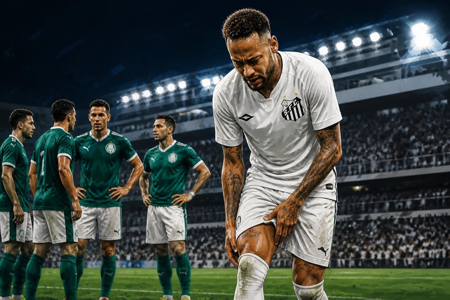 Neymar sai com dores no clássico e preocupa Santos na Copa do Brasil